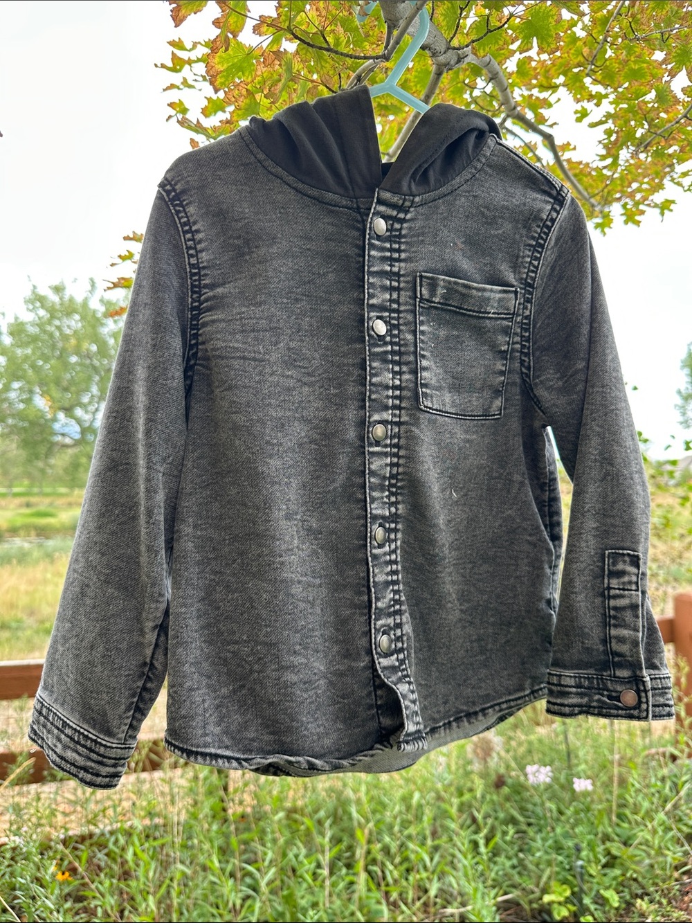 Toddler Washed Jean Jacket [black]
